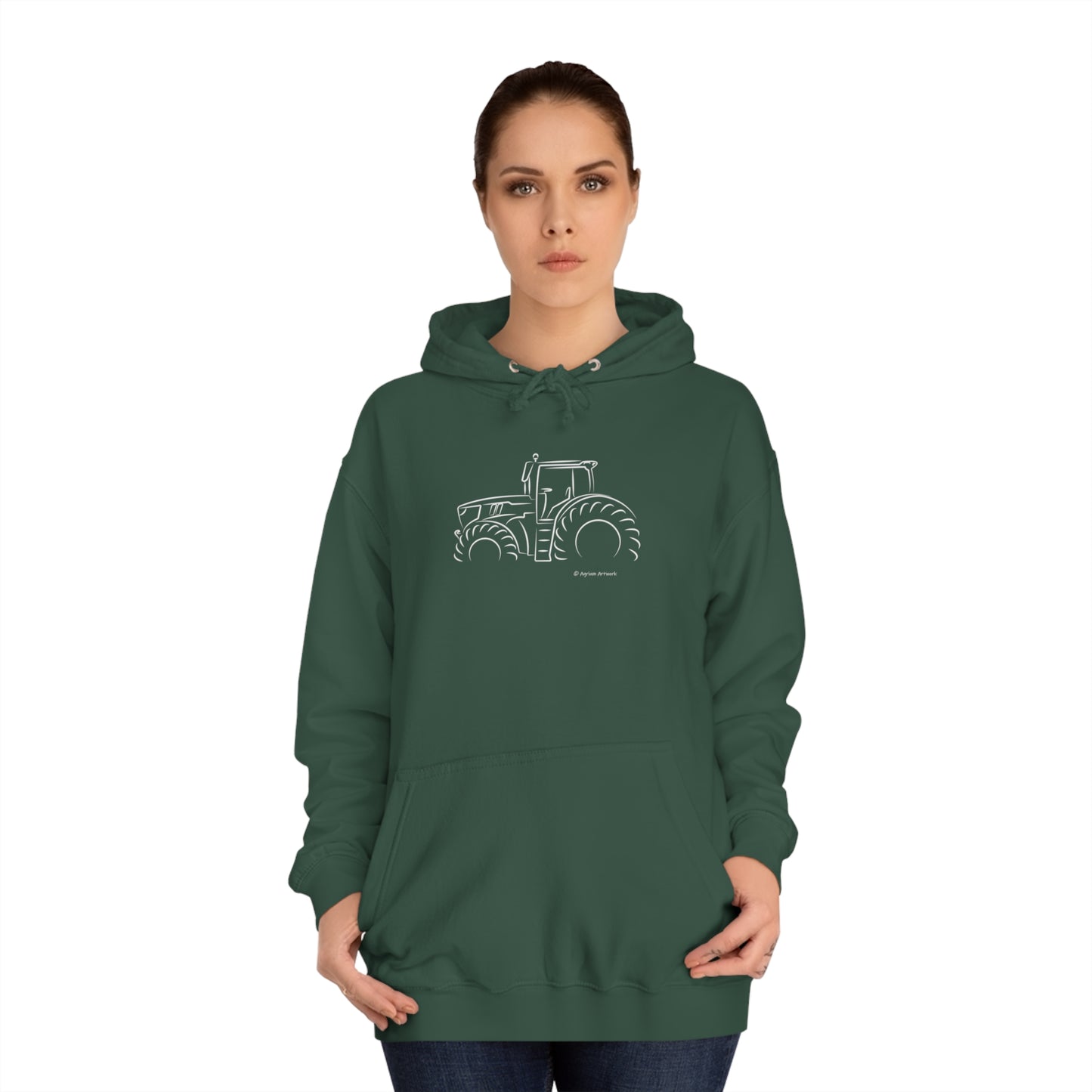 John Deere 6R Series Tractor Highlights - Adult Hoodie