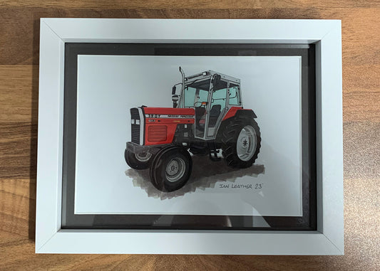 Massey Ferguson 390T Tractor - 8"x6" - Ian Leather Original Sketch