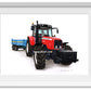 Massey Ferguson 6480 Tractor & Fleming Trailer - Art Print