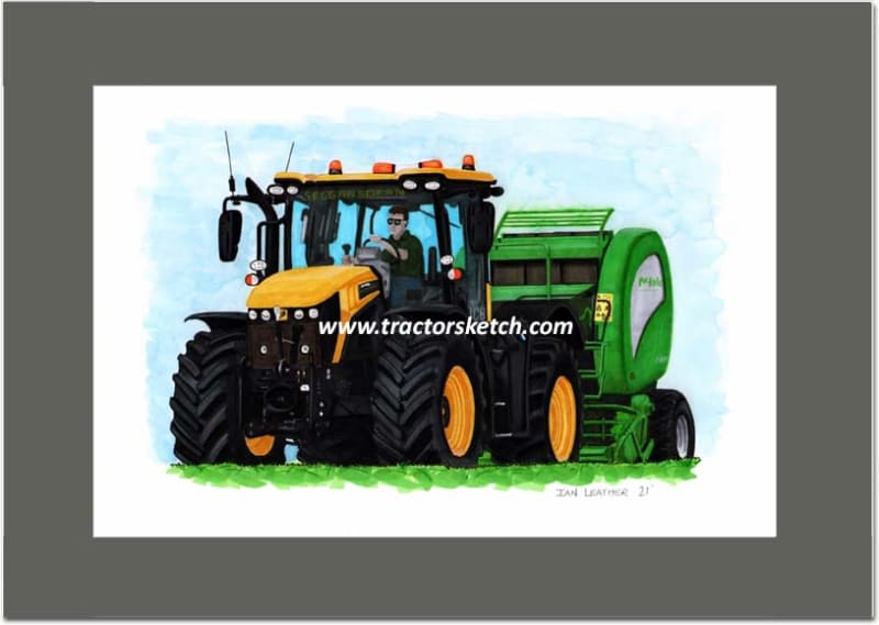 JCB Fastrac 4220 Tractor & McHale Baler