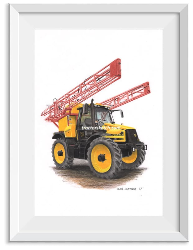 Drawing of a JCB Fastrac 2135 Tractor tractorsketch