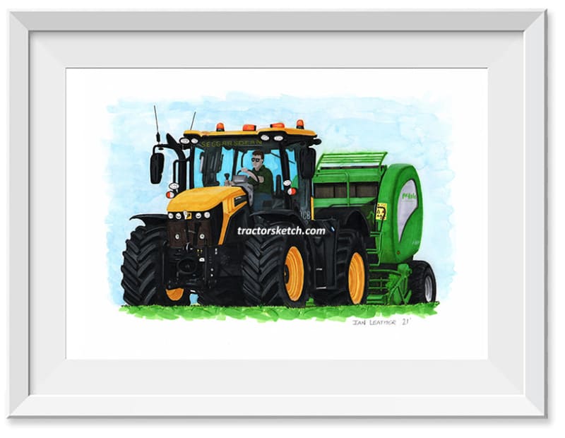 JCB Fastrac 4220 Tractor McHale Baler tractorsketch