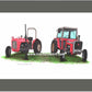 Massey Ferguson 35X & 550 Tractors Art Print