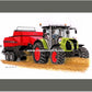Claas Arion 650 & Case Square Baler - tractorsketch.com