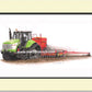 Claas Challenger 55 & Vaderstad Drill - tractorsketch.com