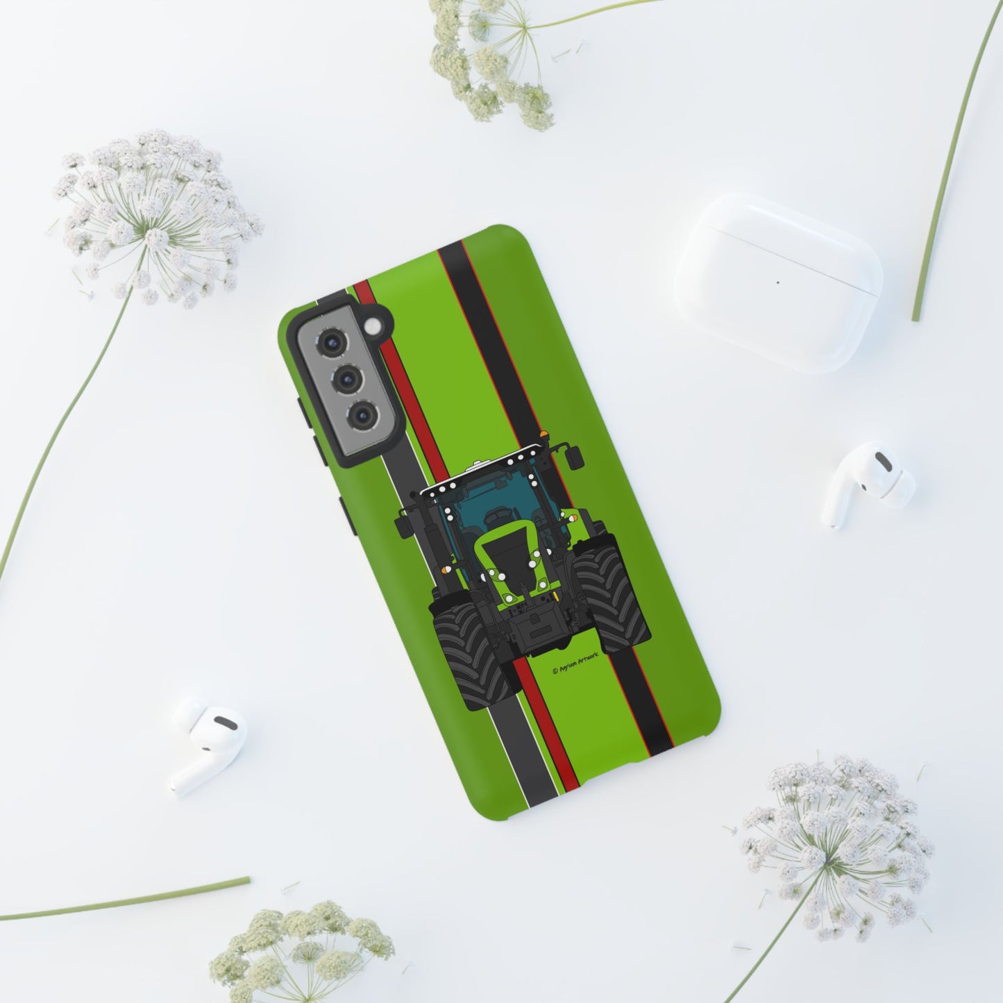 Lime Green Tractor #1 Tough Phone Case