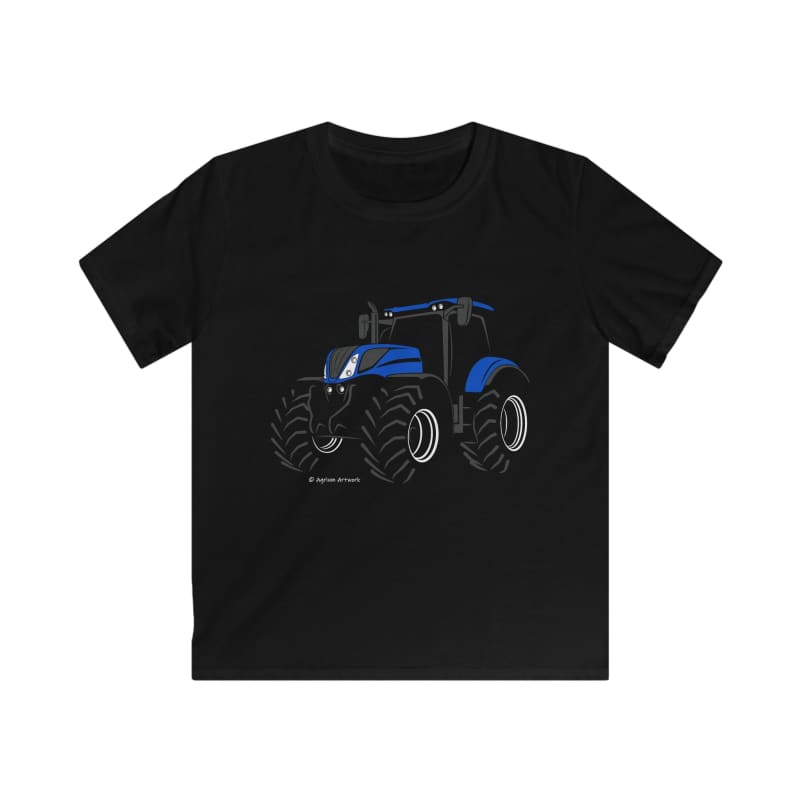 New Holland T7 Tractor - Kids Silhouette T-Shirt