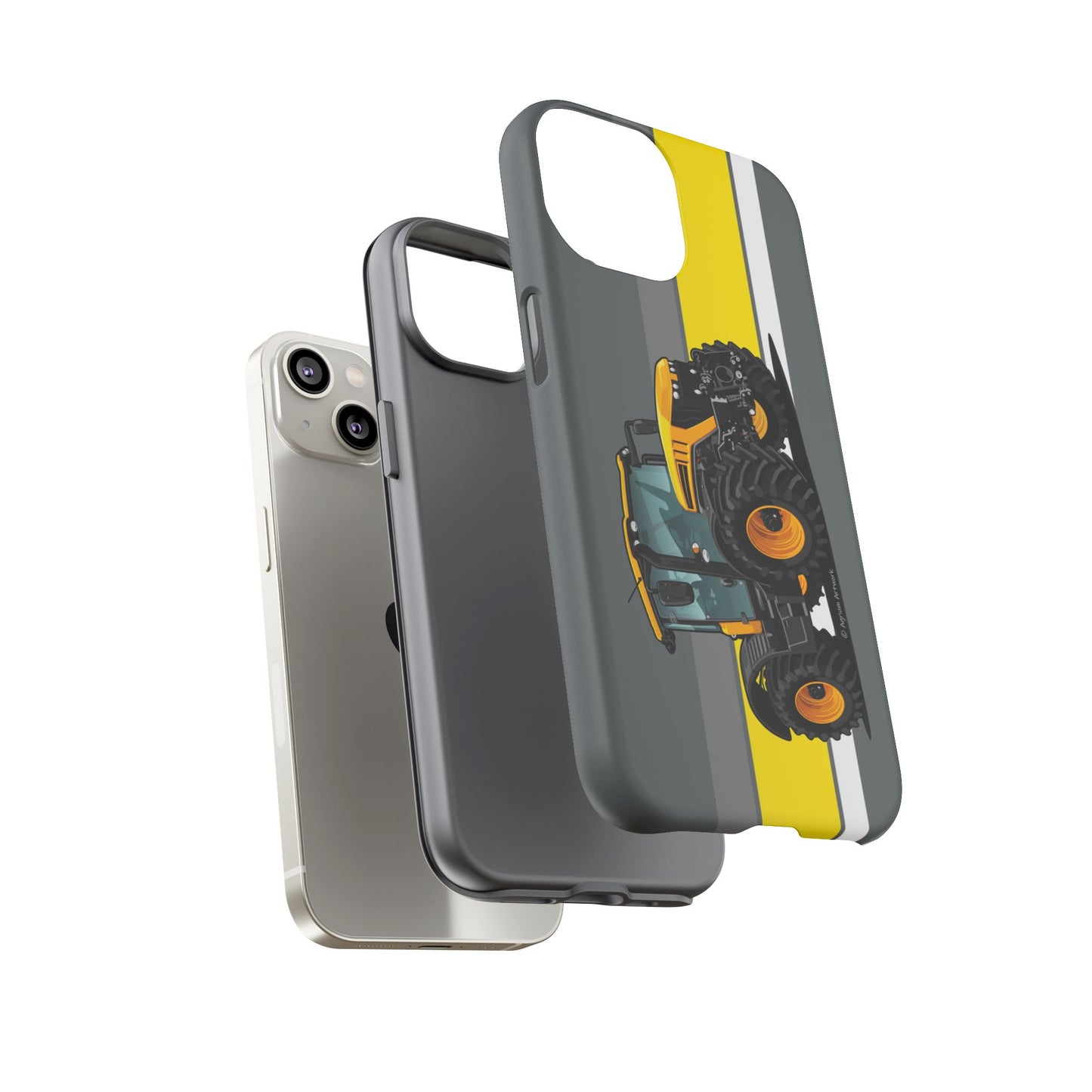 Yellow Fastrak 4000 Series Tough Phone Case - Grey