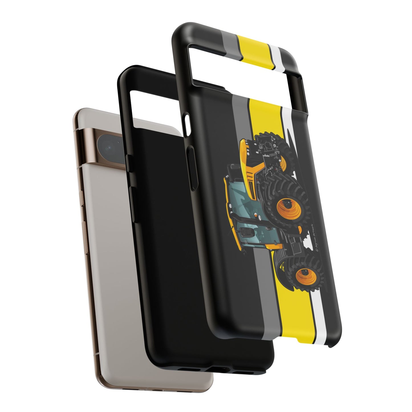 Yellow Fastrak 4000 Series Tough Phone Case - Black