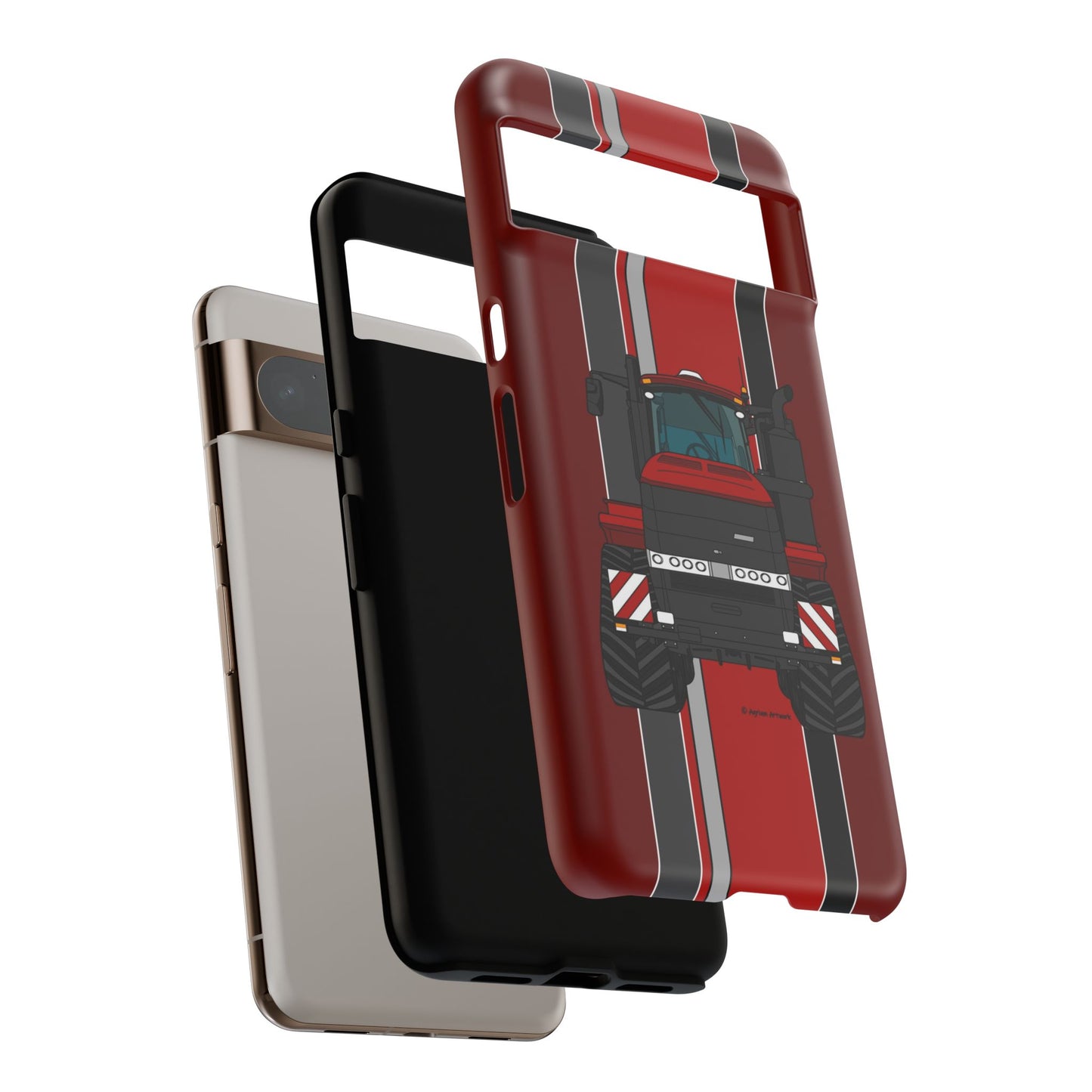 Dark Red Tractor #2 Tough Phone Case