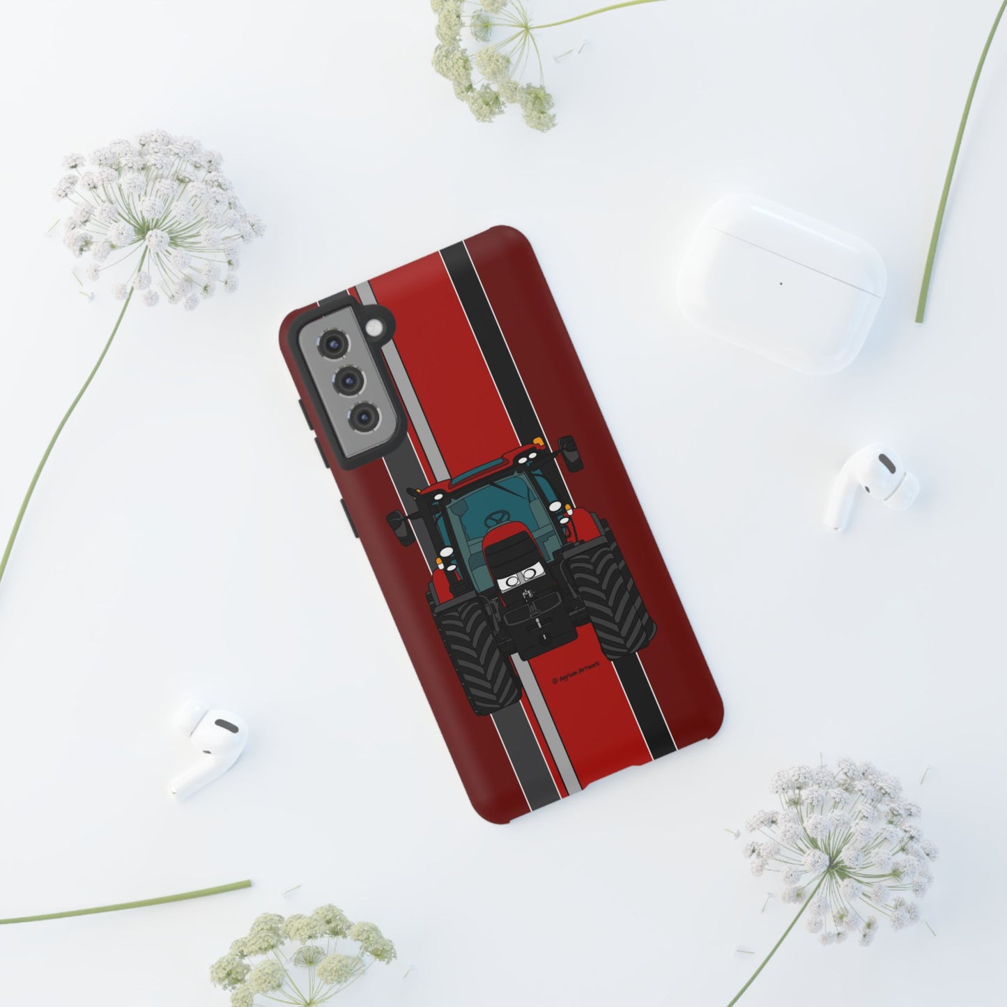 Dark Red Tractor #1 Tough Phone Case