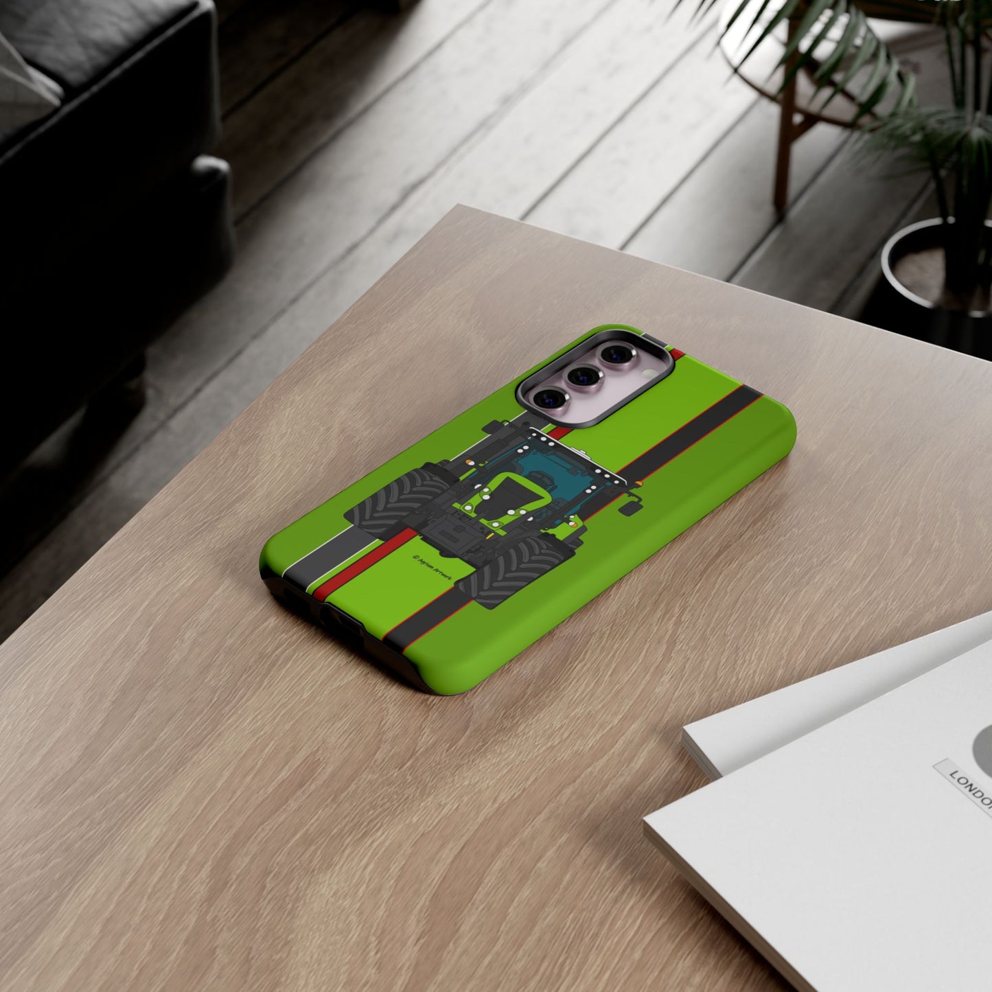 Lime Green Tractor #1 Tough Phone Case