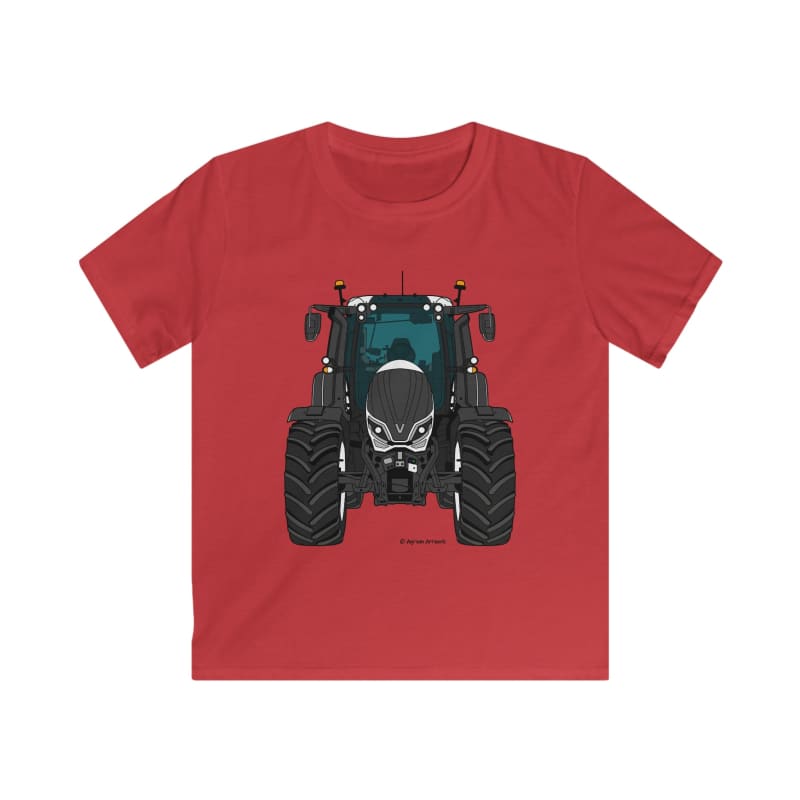 Valtra T White Tractor - Kids Cartoon T-Shirt