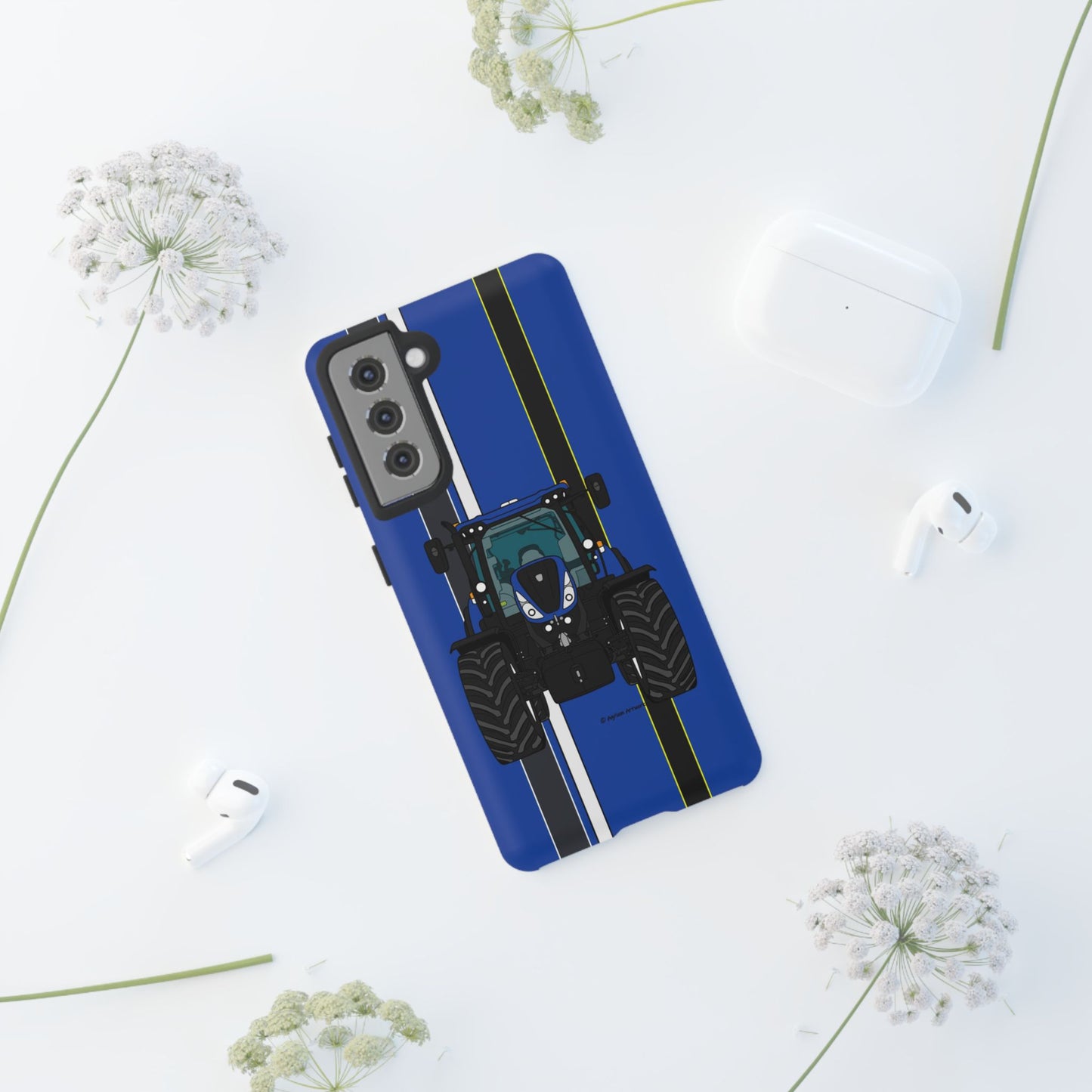 Blue Tractor #4 Tough Phone Case