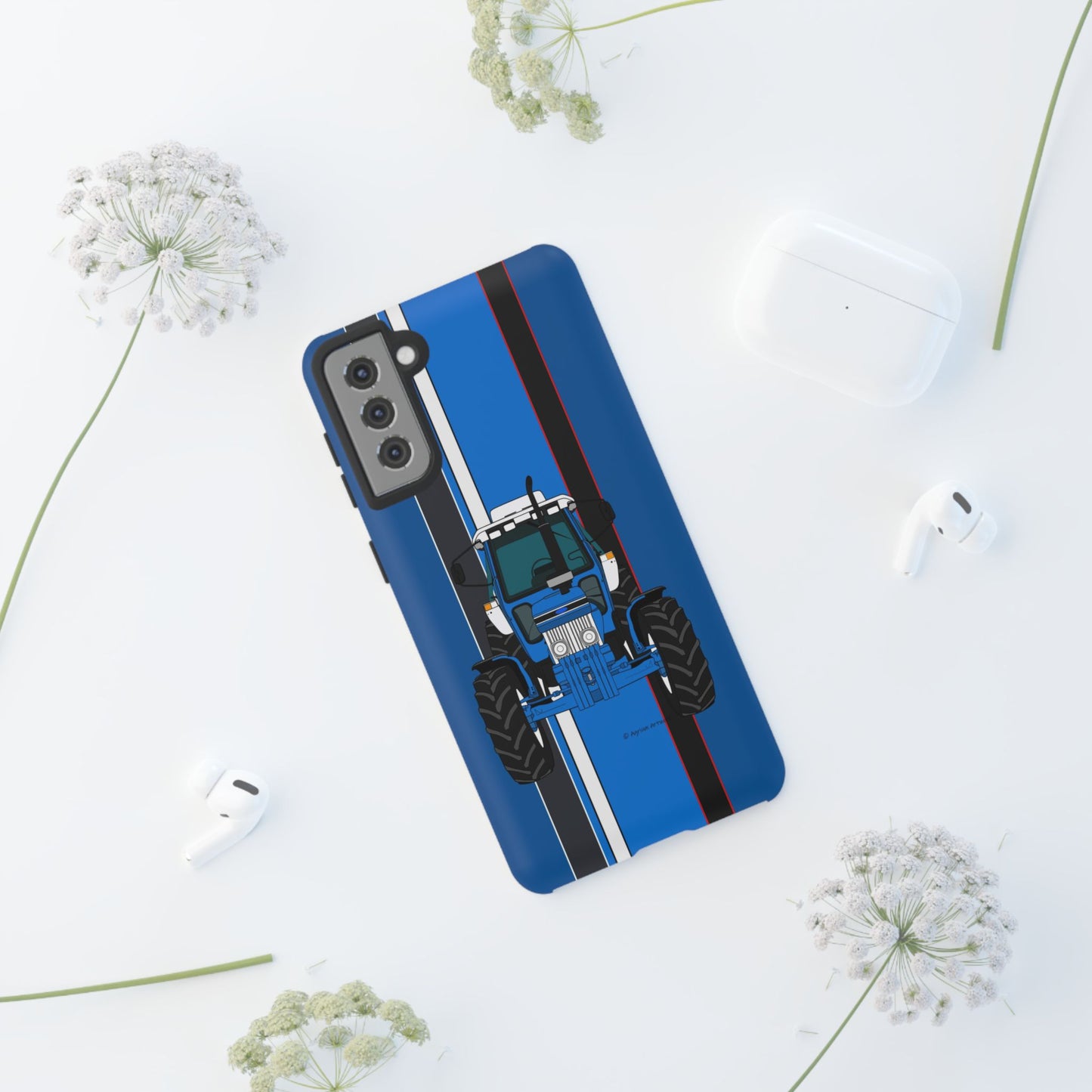 Blue Tractor #3 Tough Phone Case