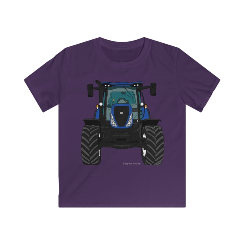 New Holland T7.175 Tractor - Kids Cartoon T-Shirt