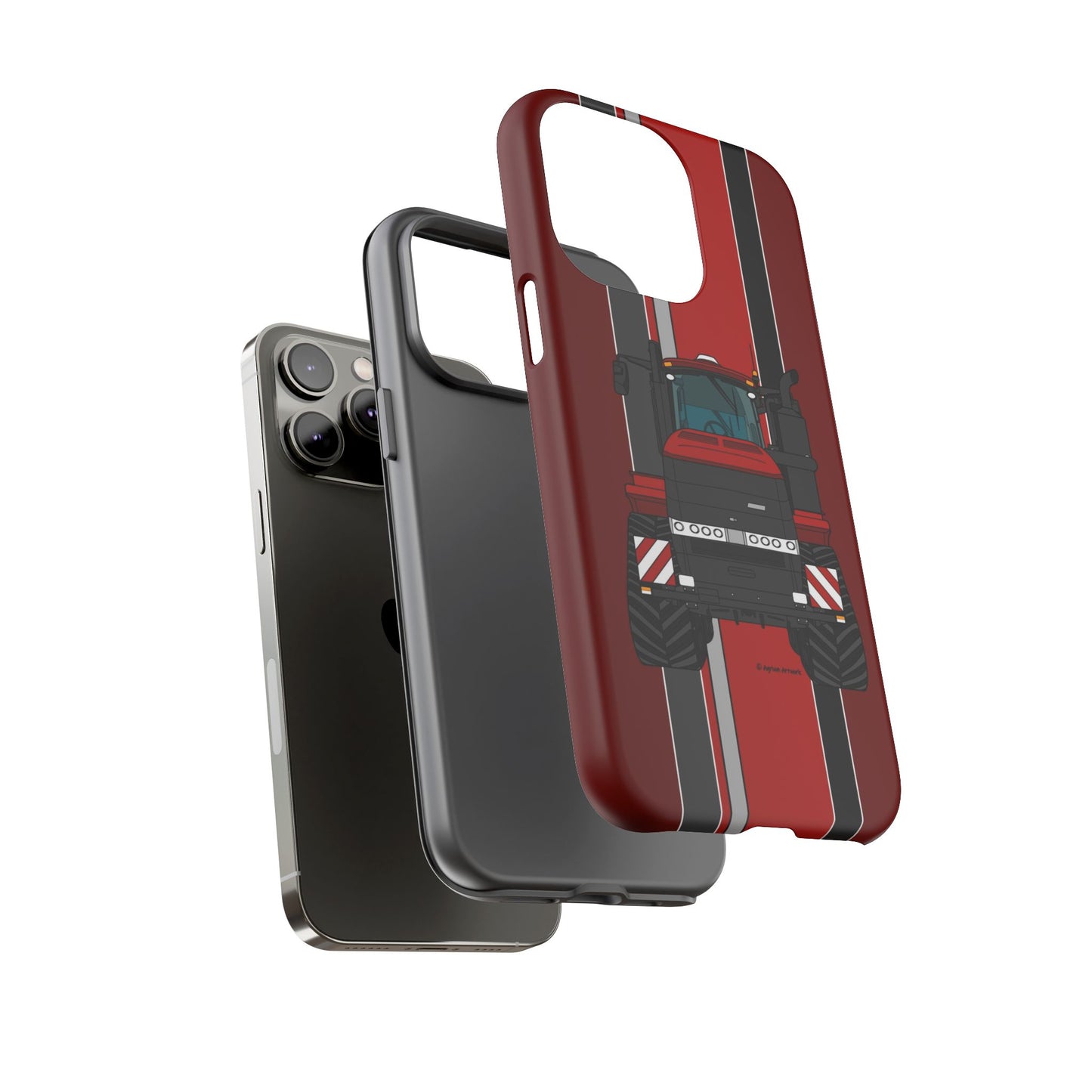 Dark Red Tractor #2 Tough Phone Case