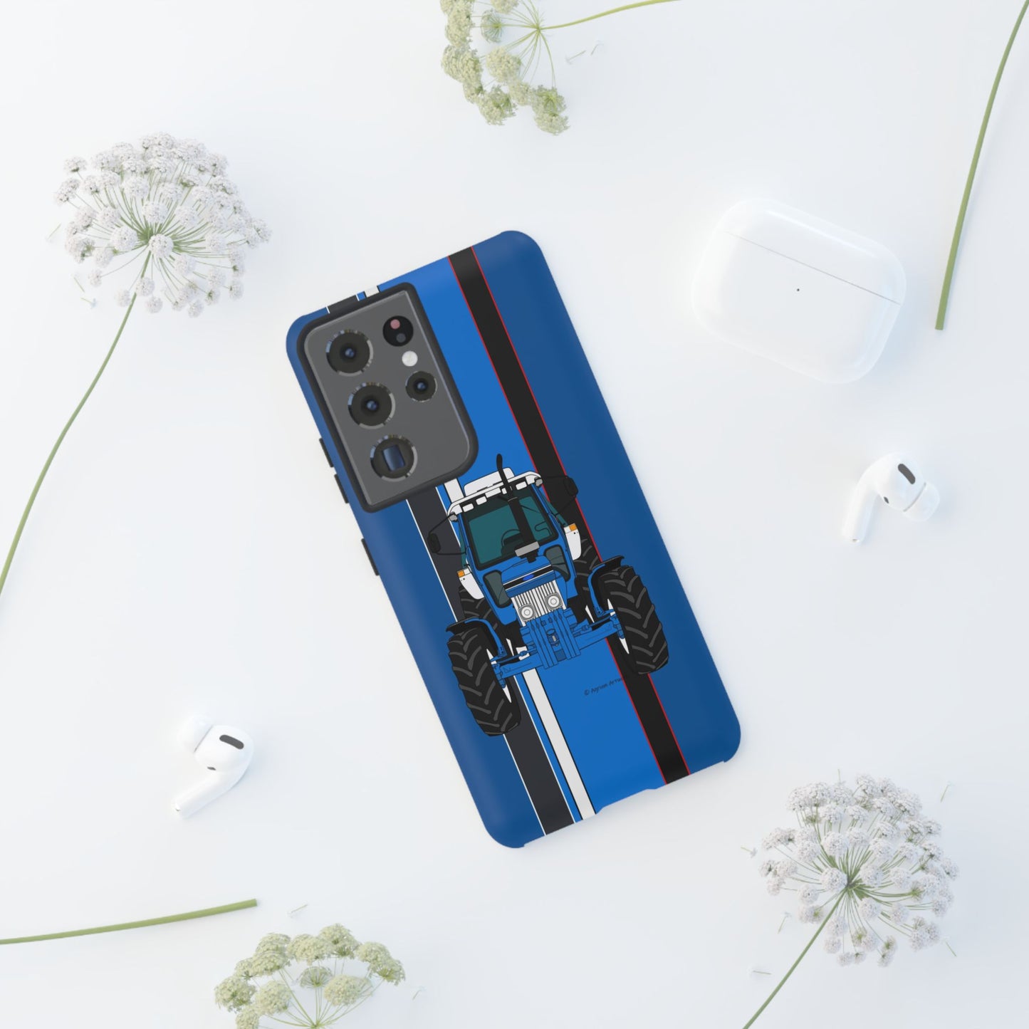 Blue Tractor #3 Tough Phone Case