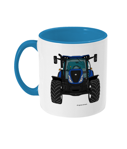 Blue Tractor #1 11oz Coloured Mug