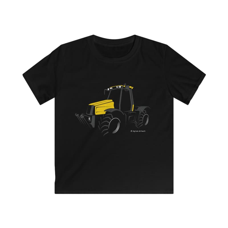 Yellow Fast 2135 Tractor - Kids Silhouette T-Shirt