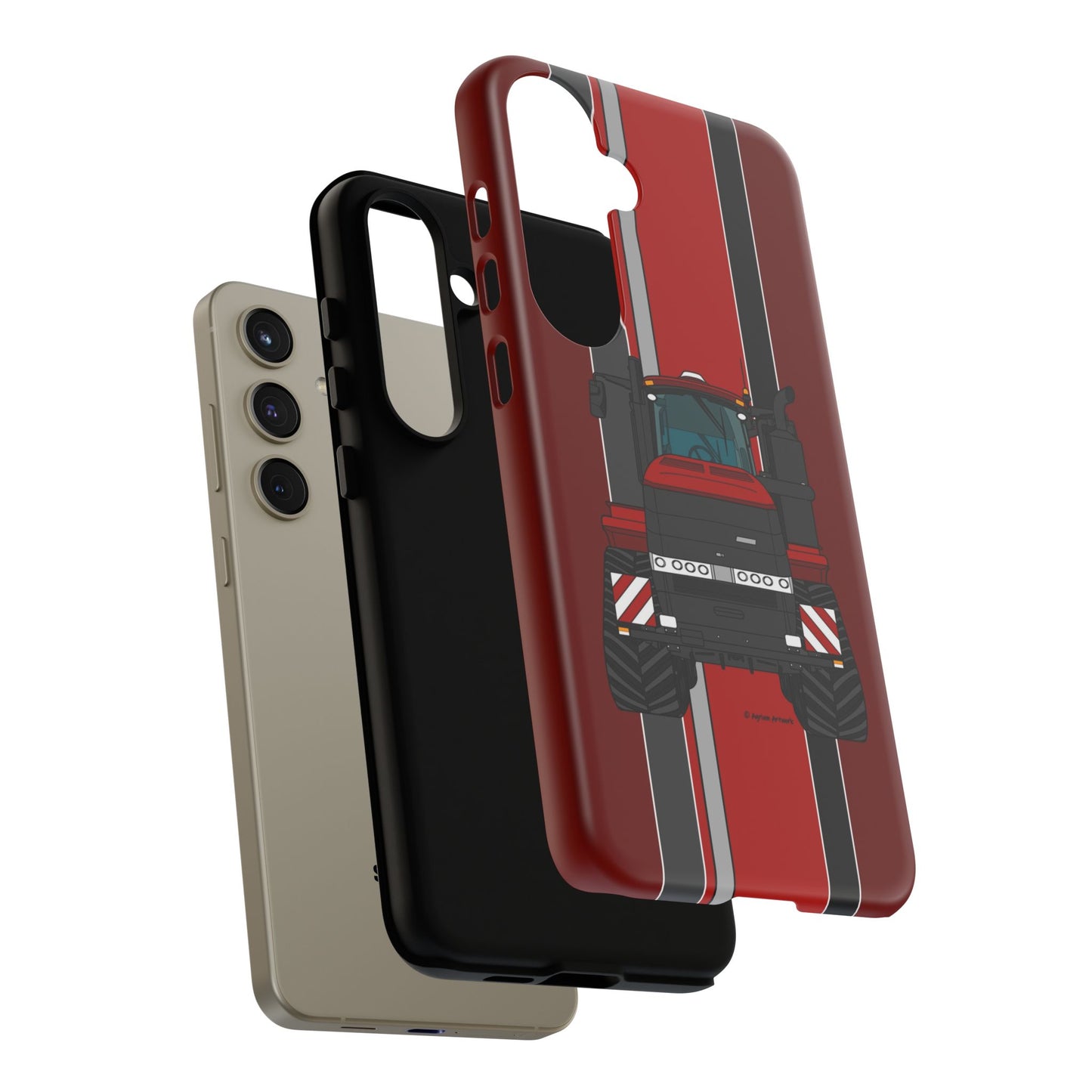 Dark Red Tractor #2 Tough Phone Case