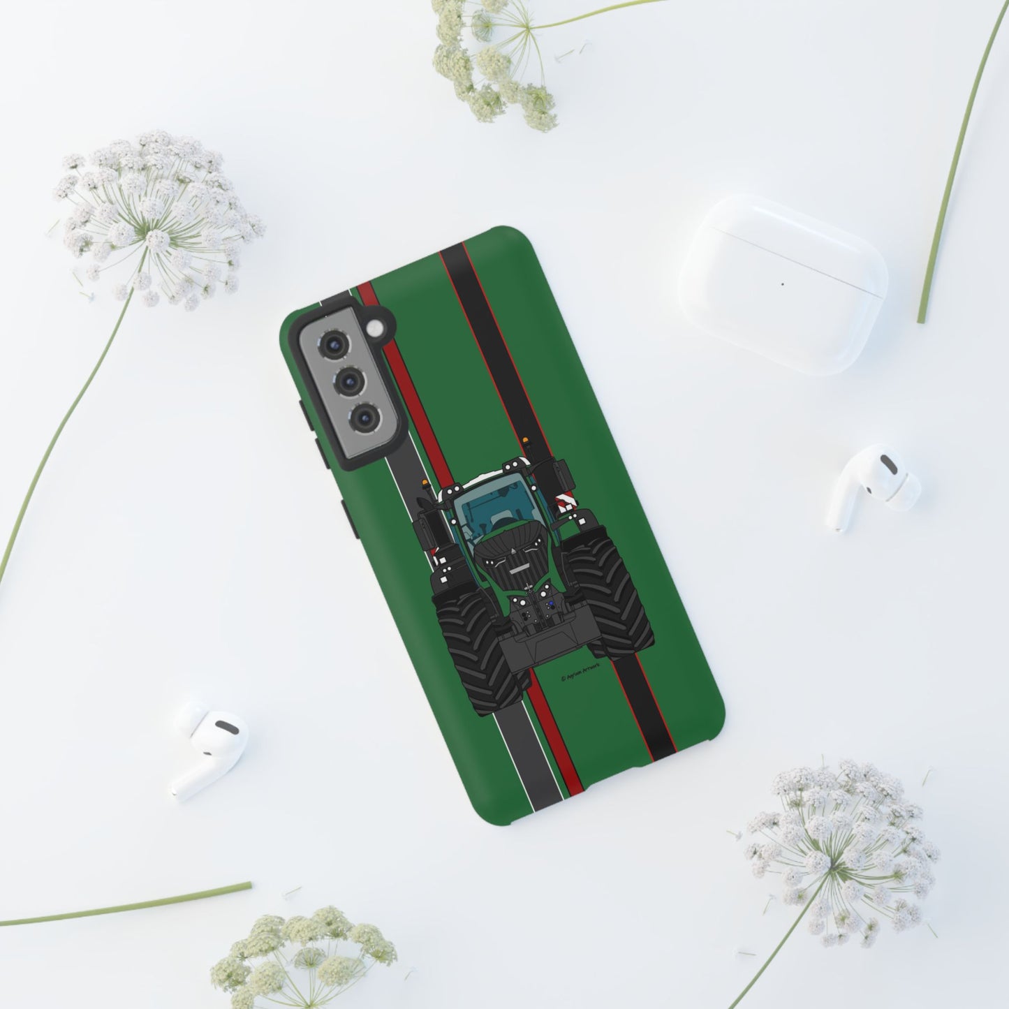 Olive Green Tractor #2 Tough Phone Case