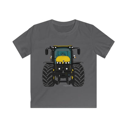 Yellow Fast Tractor - Kids Cartoon T-Shirt