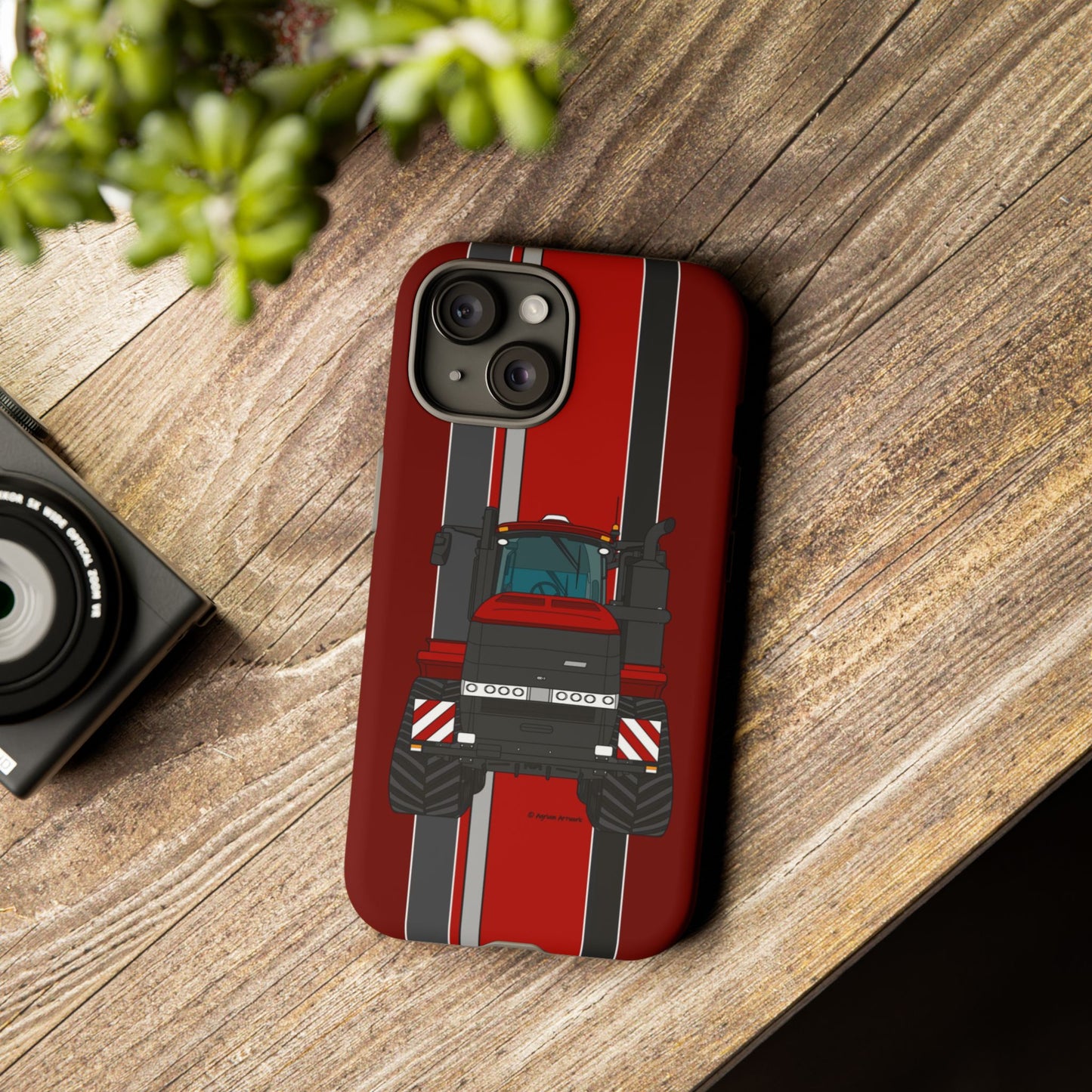 Dark Red Tractor #2 Tough Phone Case