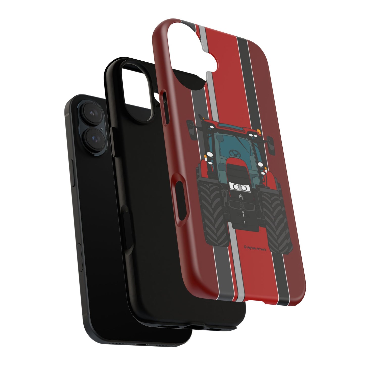 Dark Red Tractor #1 Tough Phone Case