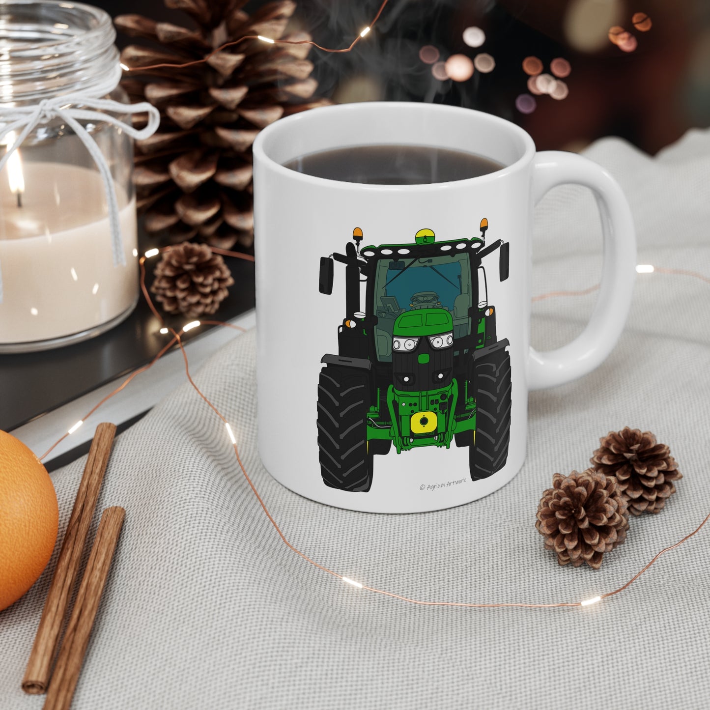 Green Tractor Mug 11oz