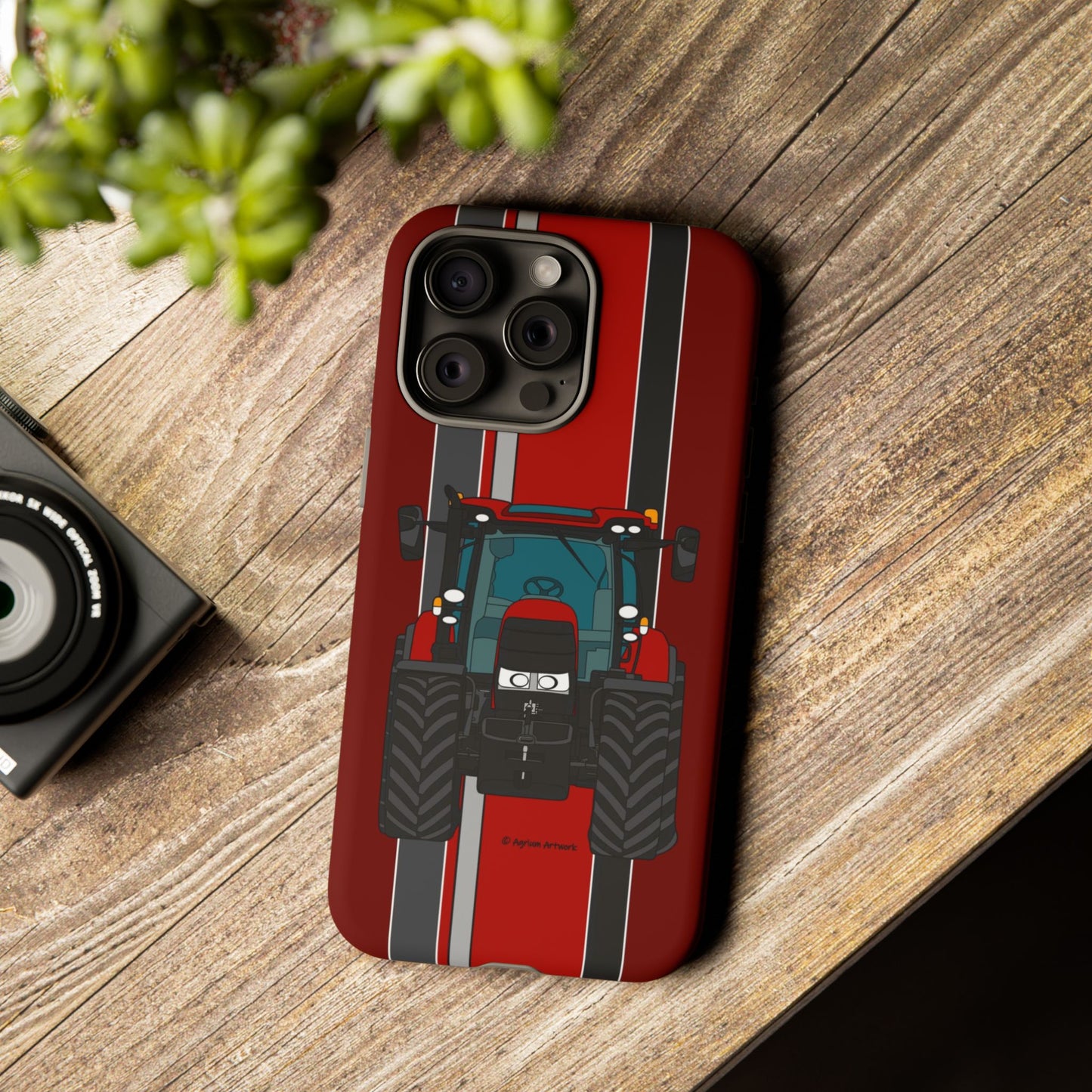 Dark Red Tractor #1 Tough Phone Case