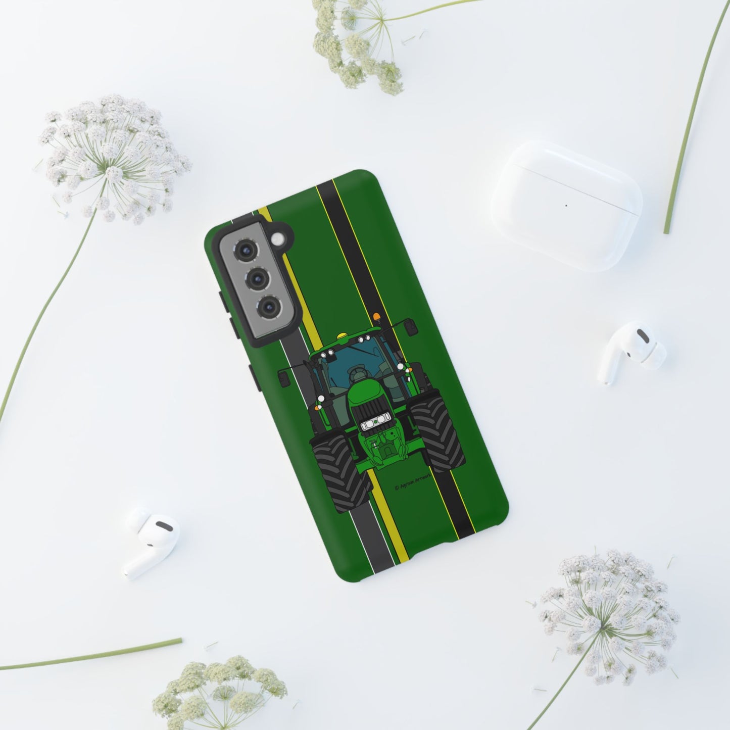 Green Tractor #2 Tough Phone Case