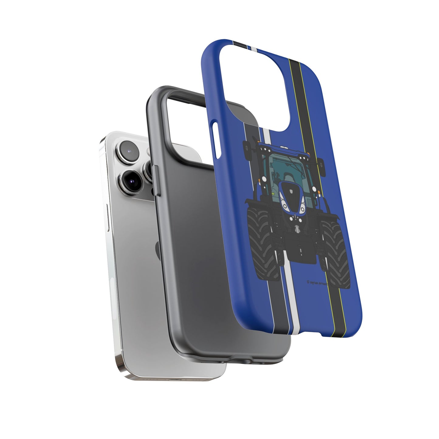 Blue Tractor #4 Tough Phone Case