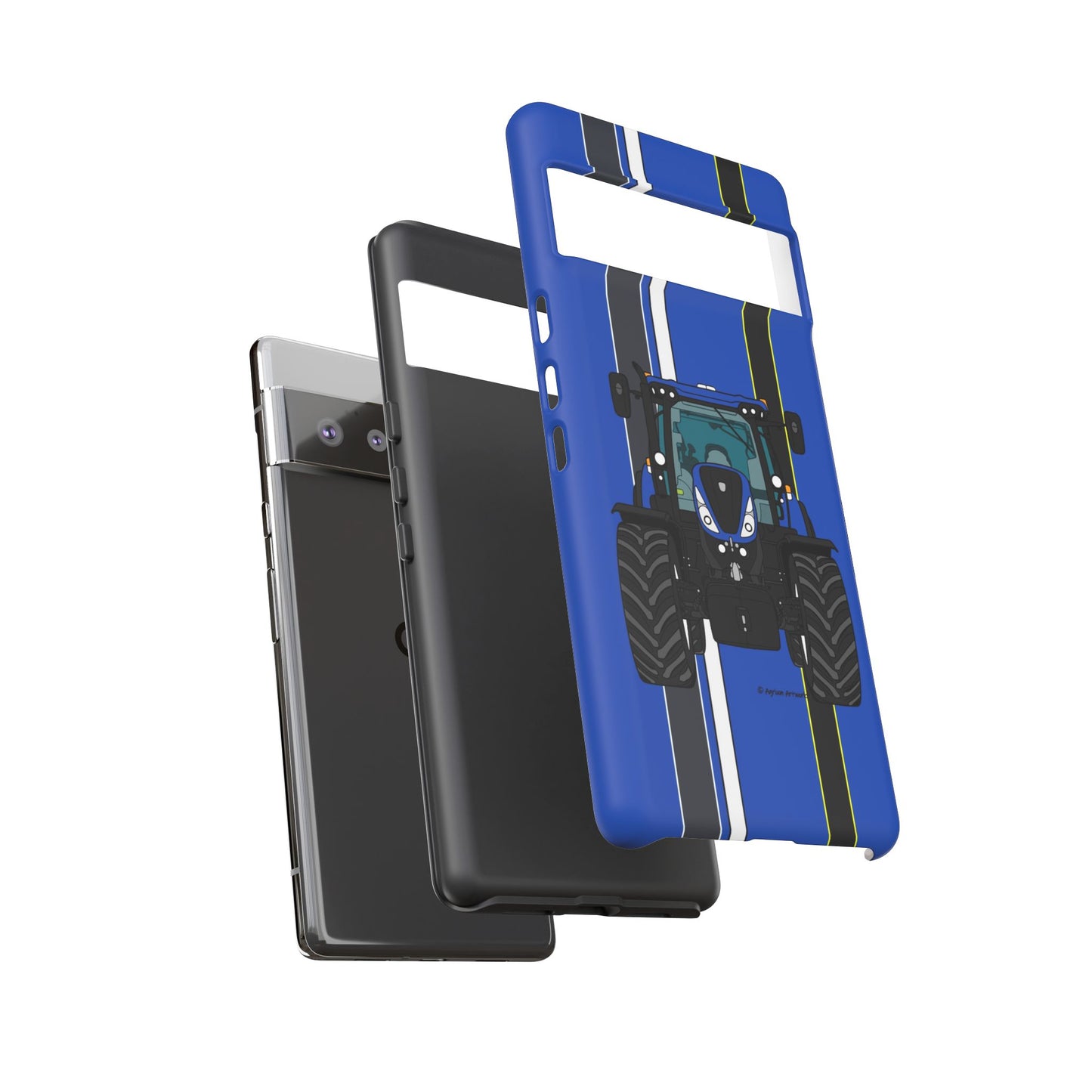 Blue Tractor #4 Tough Phone Case