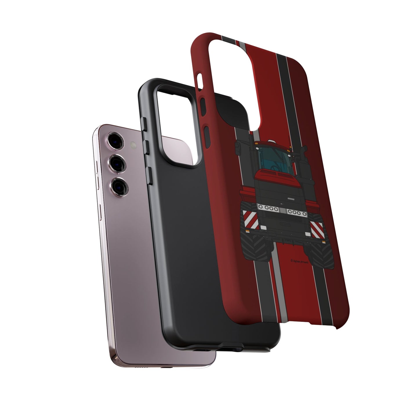 Dark Red Tractor #2 Tough Phone Case