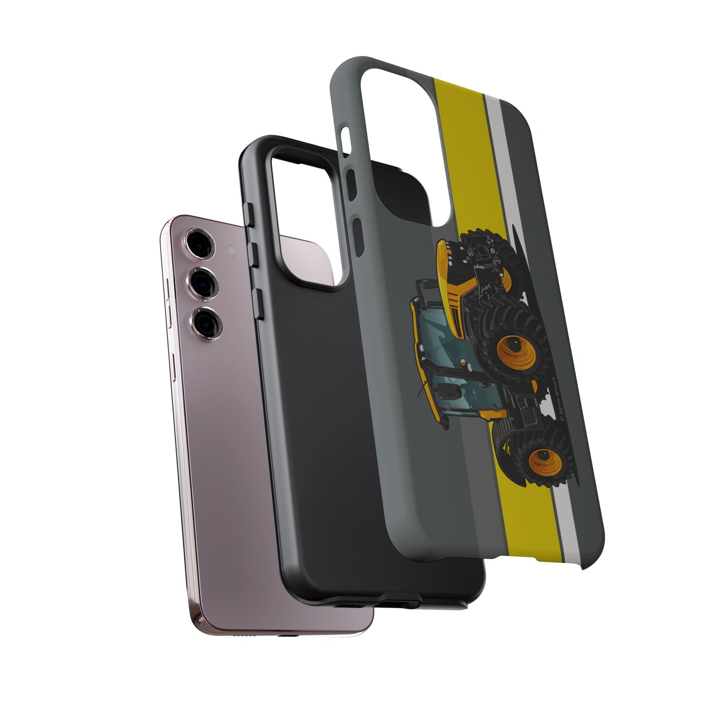 Yellow Fastrak 4000 Series Tough Phone Case - Grey