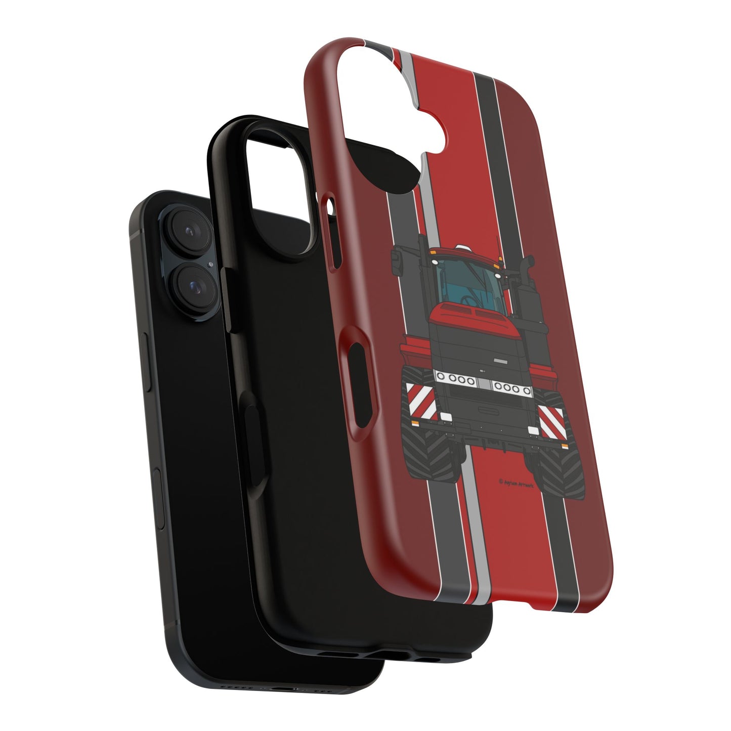 Dark Red Tractor #2 Tough Phone Case