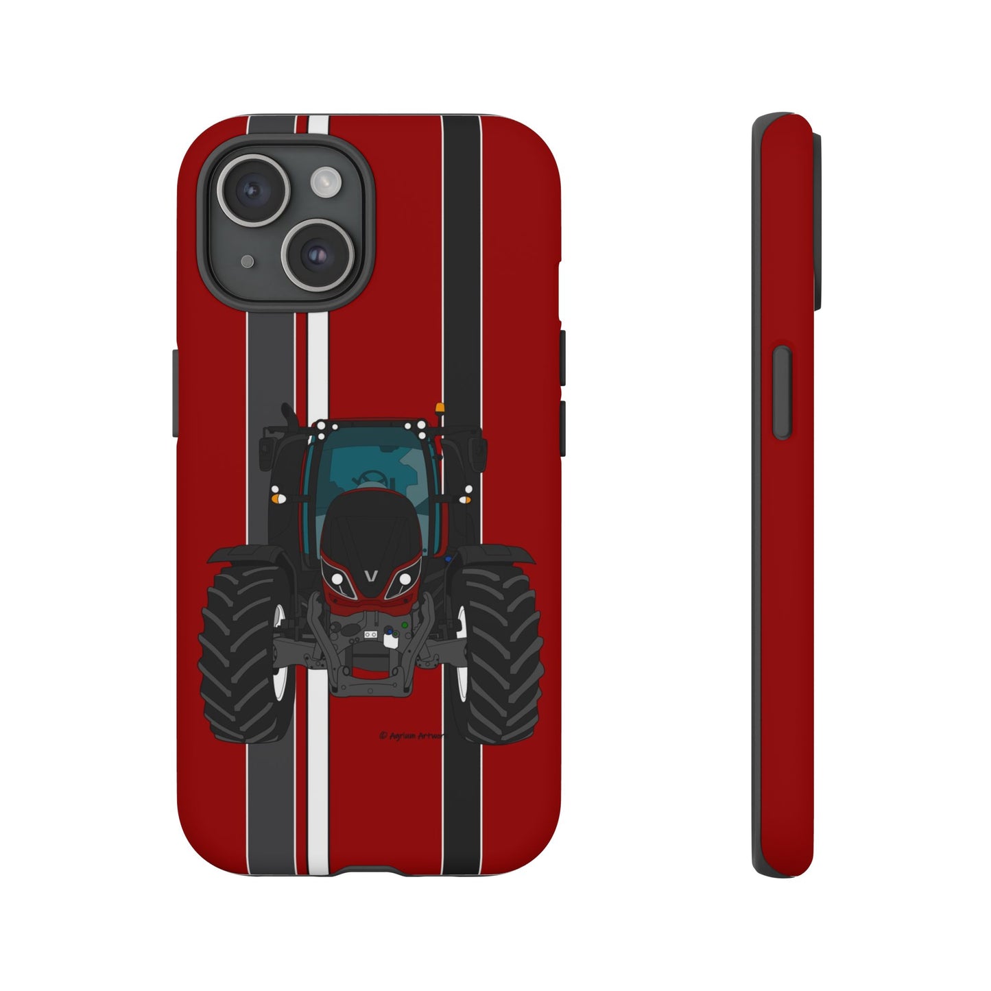 Maroon Tractor #1 Tough Phone Case