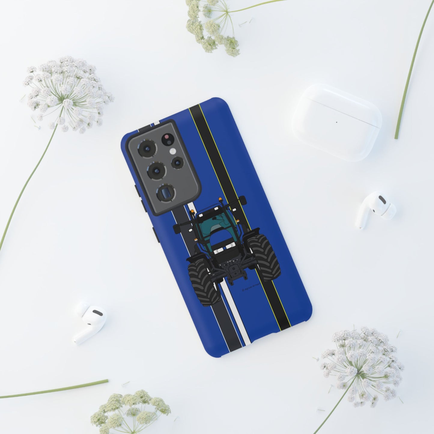 Blue Tractor #2 Tough Phone Case