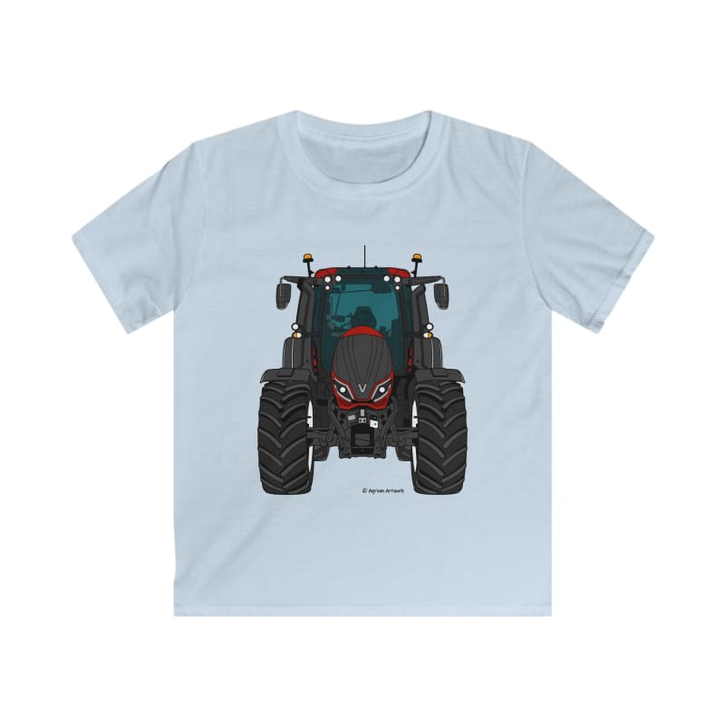 Valtra T Maroon Tractor - Kids Cartoon T-Shirt