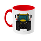 Yellow Fast Tractor #3 11oz Coloured Mug