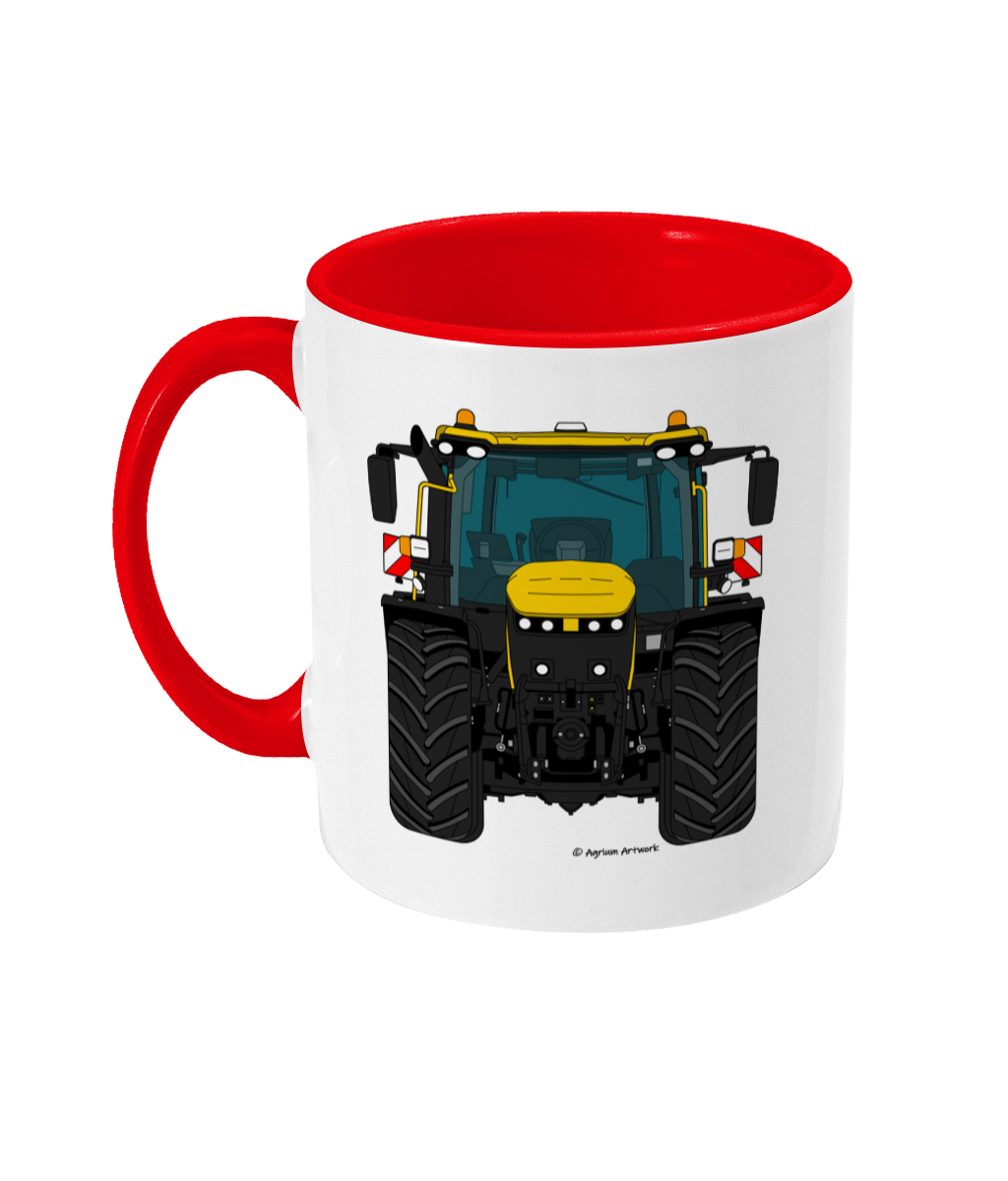 Yellow Fast Tractor #3 11oz Coloured Mug