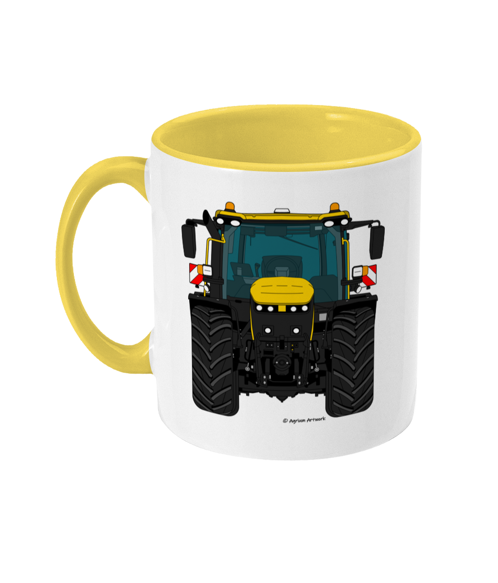 Yellow Fast Tractor #3 11oz Coloured Mug