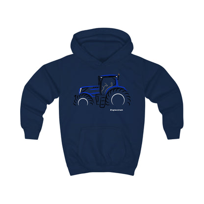 New Holland T7 Colour Tractor Highlights - Kids Hoodie