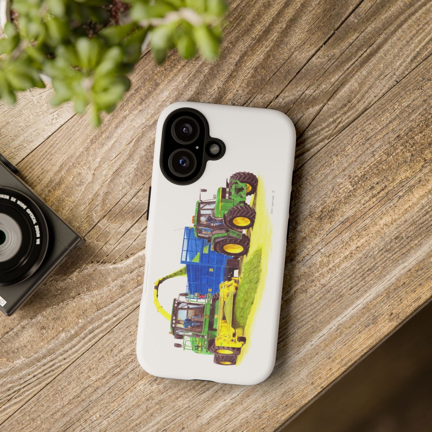 John Deere 7430 Forager and 6910S Tractor Tough Phone Case