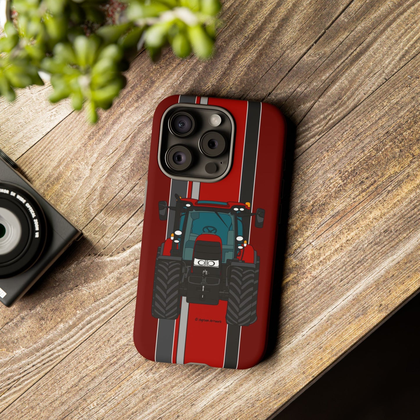 Dark Red Tractor #1 Tough Phone Case