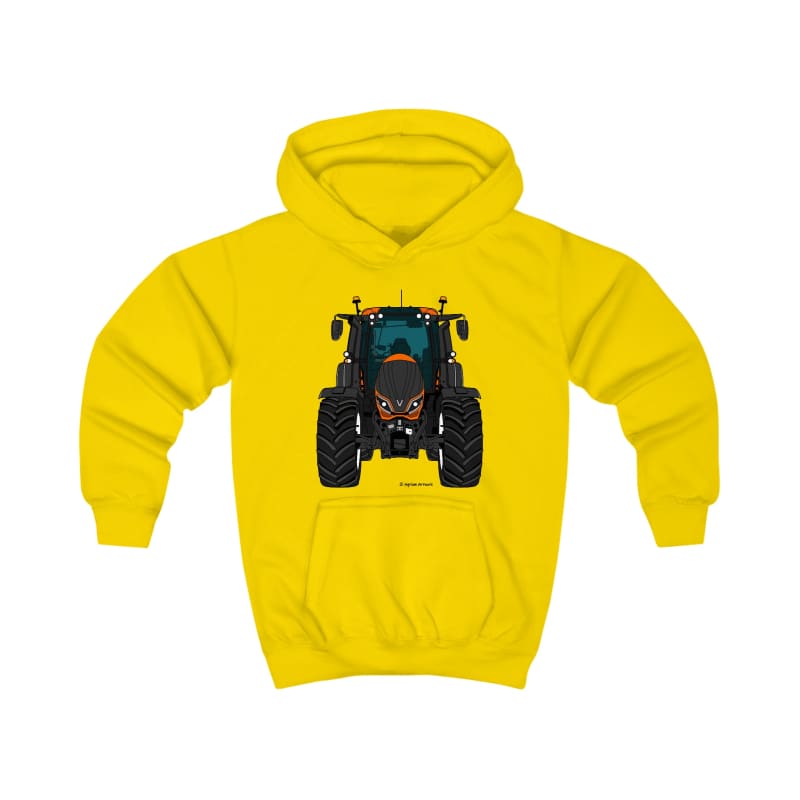 Valtra T Orange Tractor - Kids Cartoon Hoodie