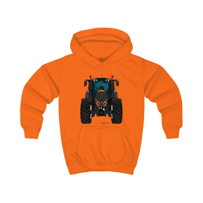 Valtra T Orange Tractor - Kids Cartoon Hoodie