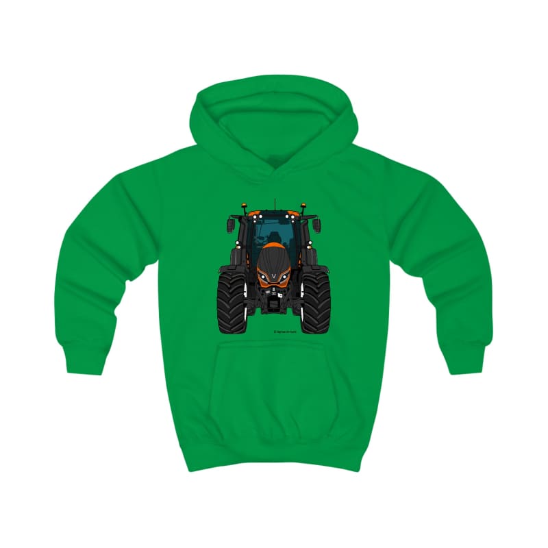 Valtra T Orange Tractor - Kids Cartoon Hoodie