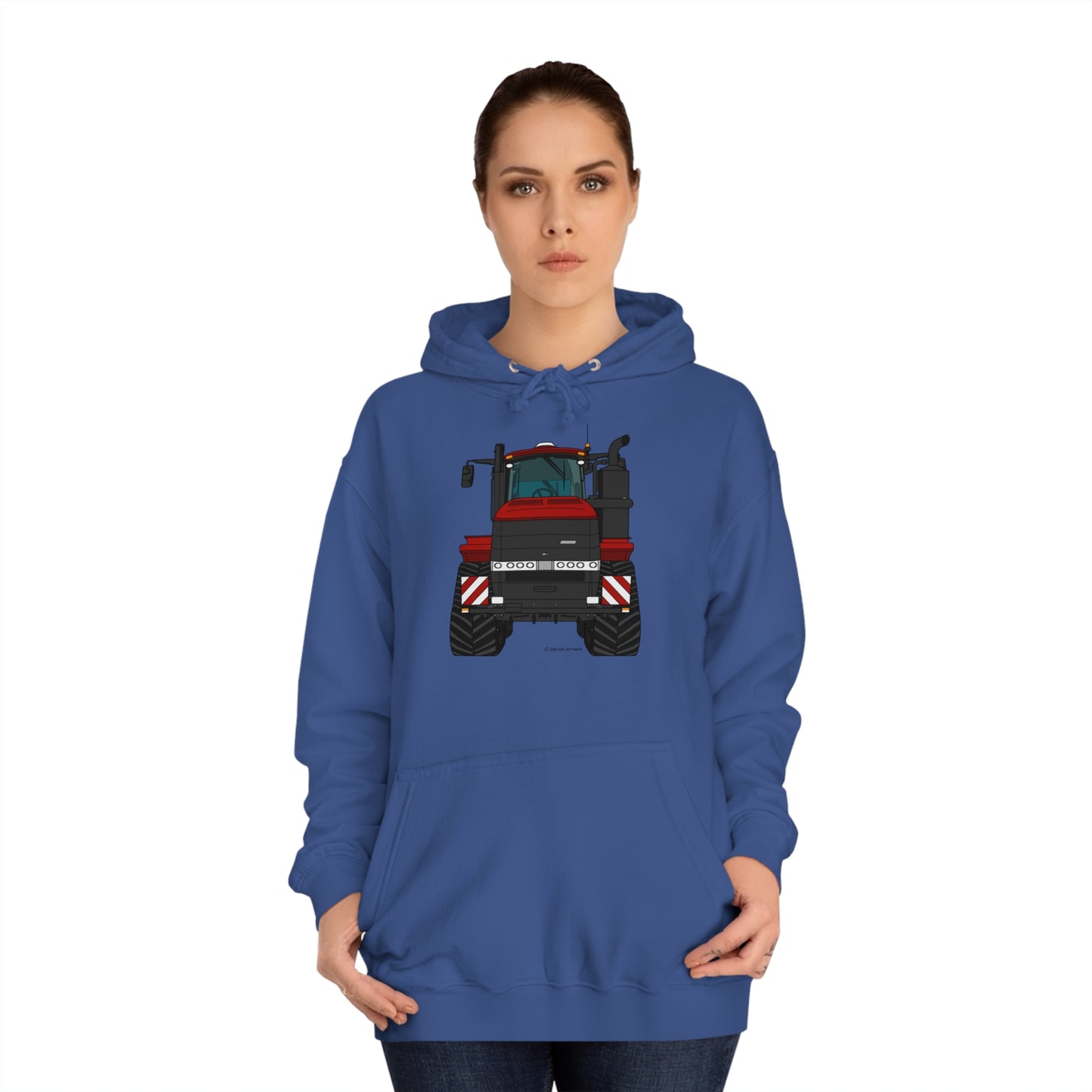 Case IH Quadtrac Tractor - Adult Cartoon Hoodie